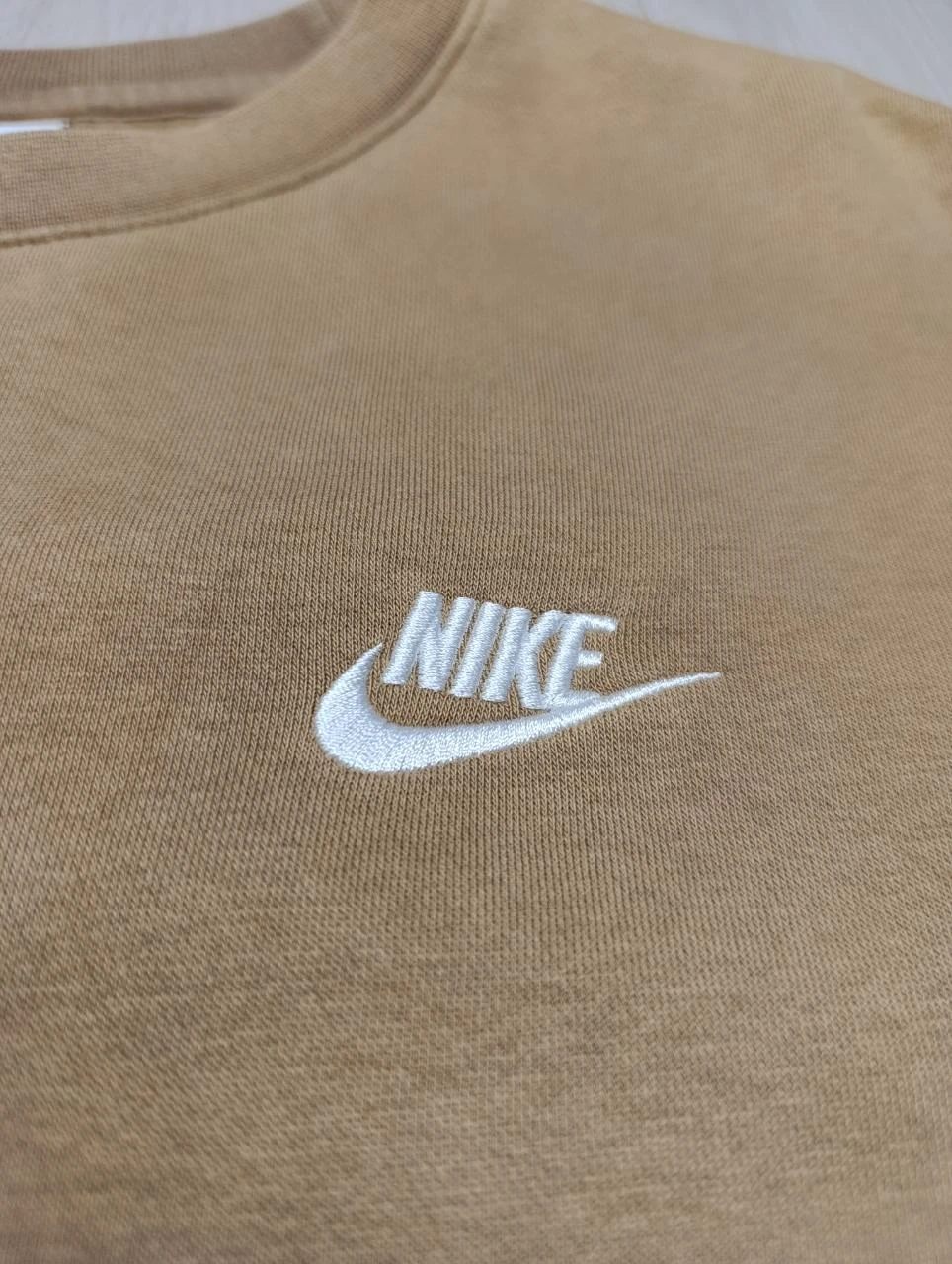 Crew Neck Nike Club Fleece Sweatshirt Camel / Beige - Size S (S/M) – photo 2